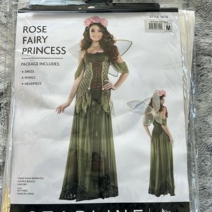 Rose Fairy Princess Costume - Womens Adult Medium- Worn Once